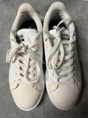 adidas Cream and White Low-Top Sneakers